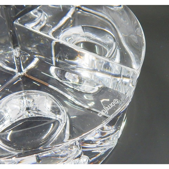 Orrefors Sweden Quartet Crystal Votive Candle Holders by Helene Krantz Set of 4 - Picture 7 of 10